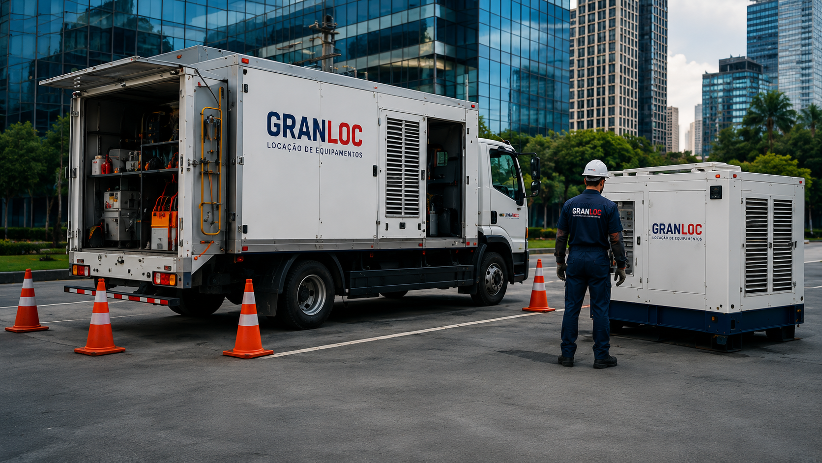 Grupos geradores Gran Loc instalados em operação